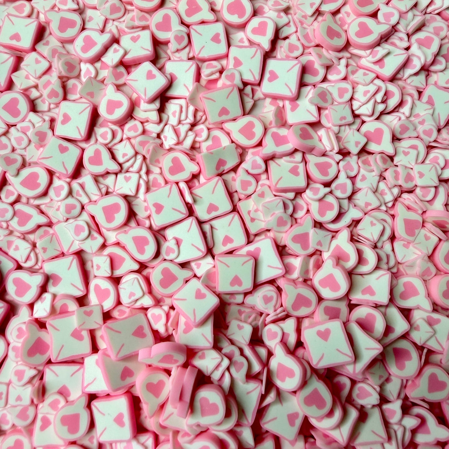 Pink Love Letter Polymer Clay Sprinkle Mix (NOT EDIBLE) D52-06