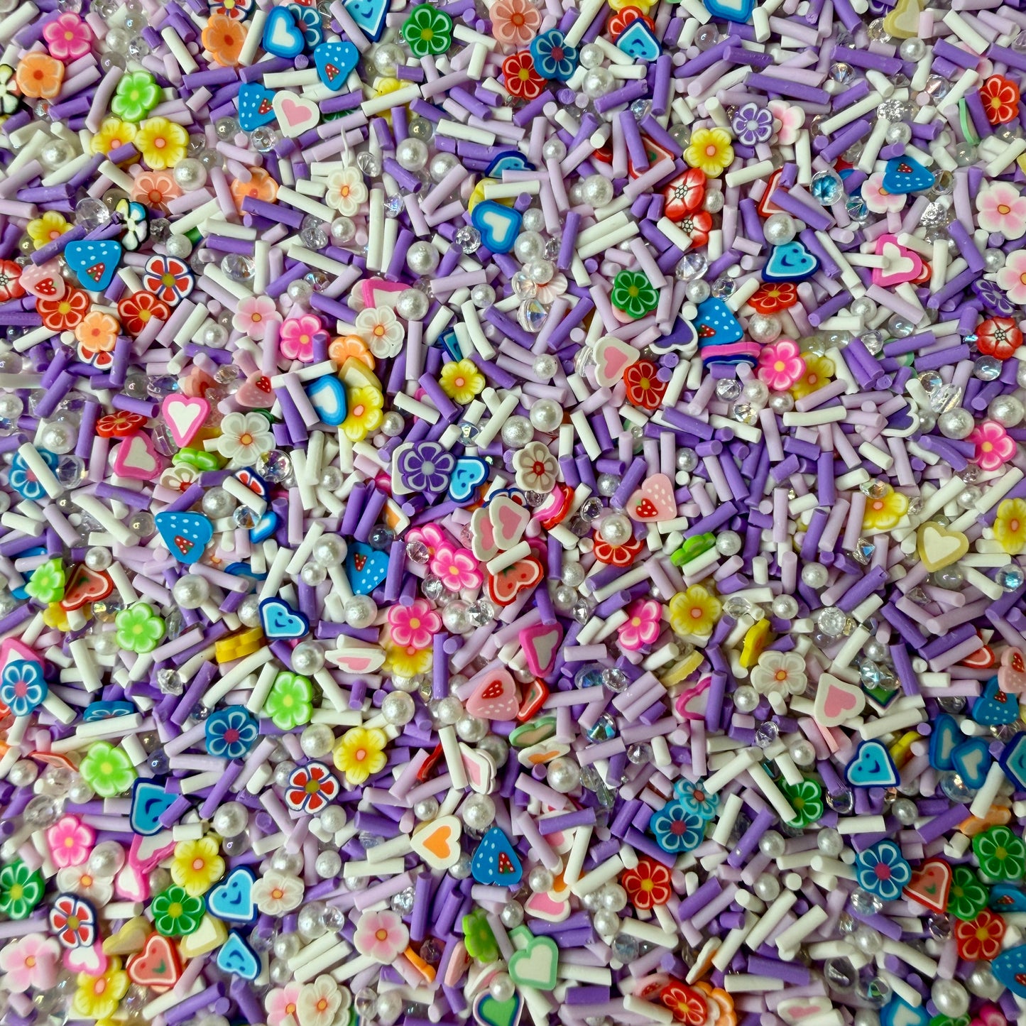 Purple Flower Field Polymer Clay Sprinkle Mix (NOT EDIBLE) D52-04