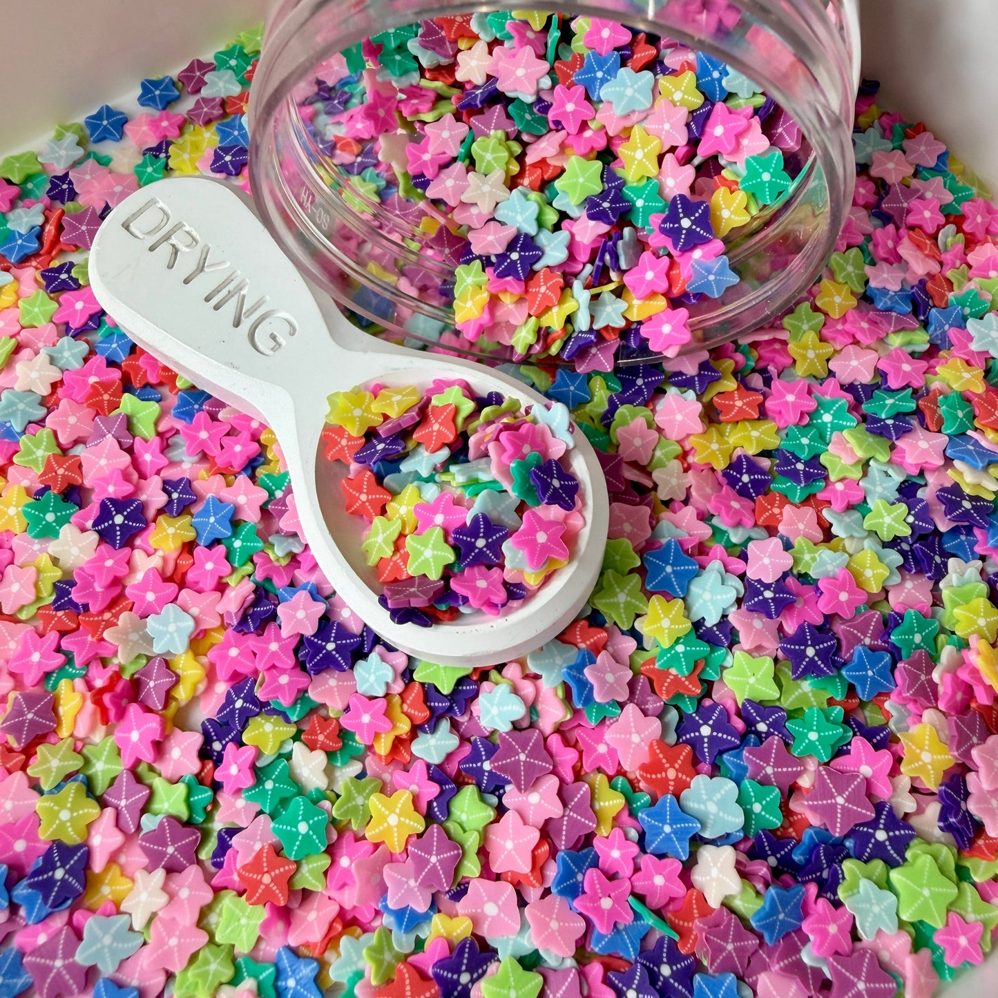5MM Mixed Starfish Polymer Clay Sprinkle Piece Mix (NOT EDIBLE) D53-29