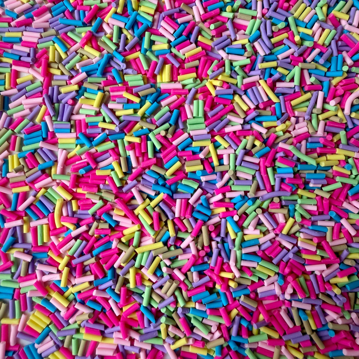 Long Mixed Color Polymer Clay Sprinkle Piece Mix (NOT EDIBLE) D53-31