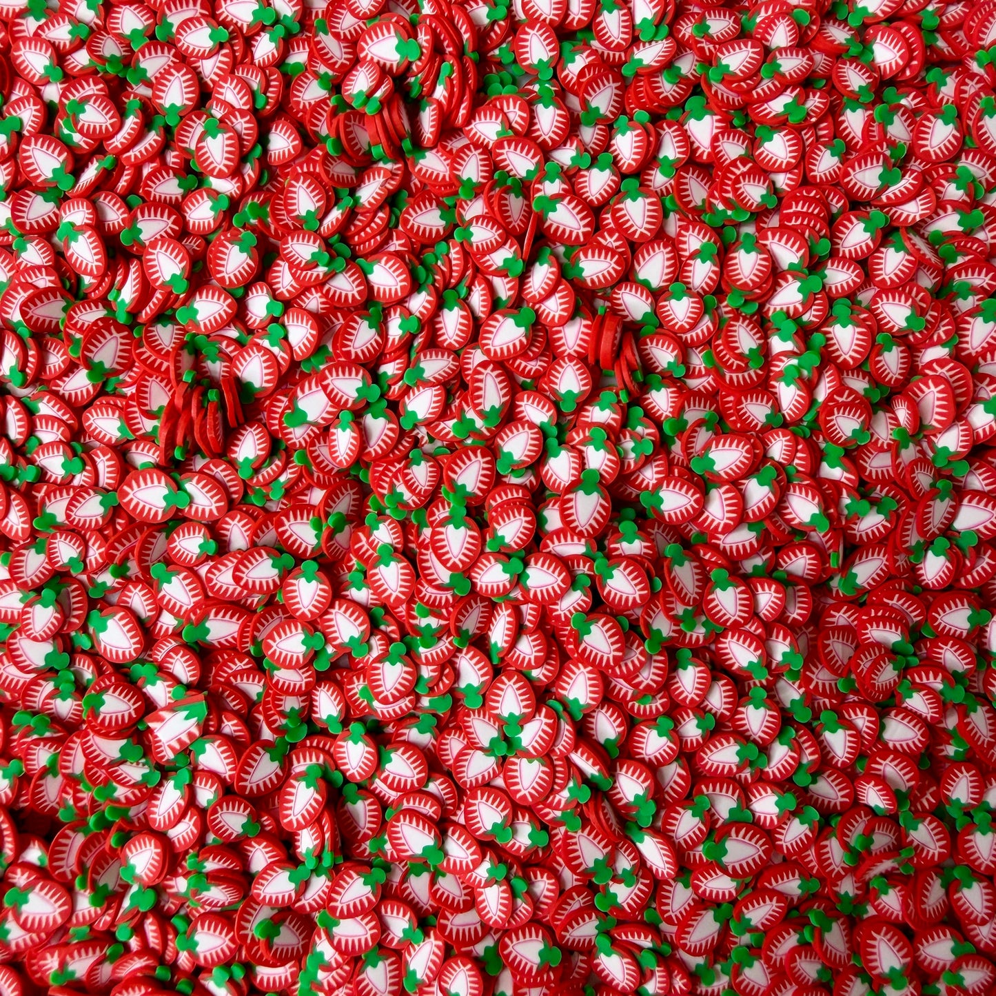 5MM Strawberry Slice V2 Polymer Clay Sprinkle Piece Mix (NOT EDIBLE) D53-30