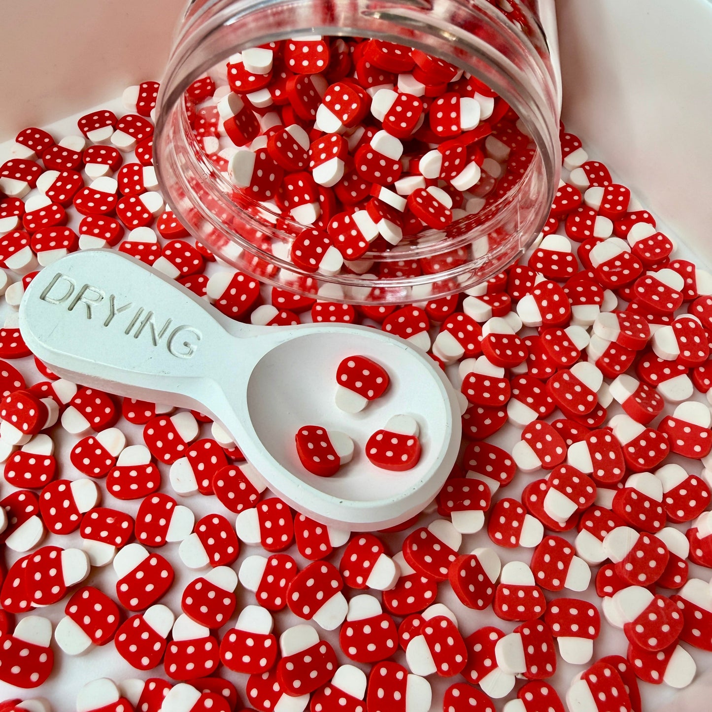 10MM Red Mushroom Polymer Clay Sprinkle (NOT EDIBLE) D52-10