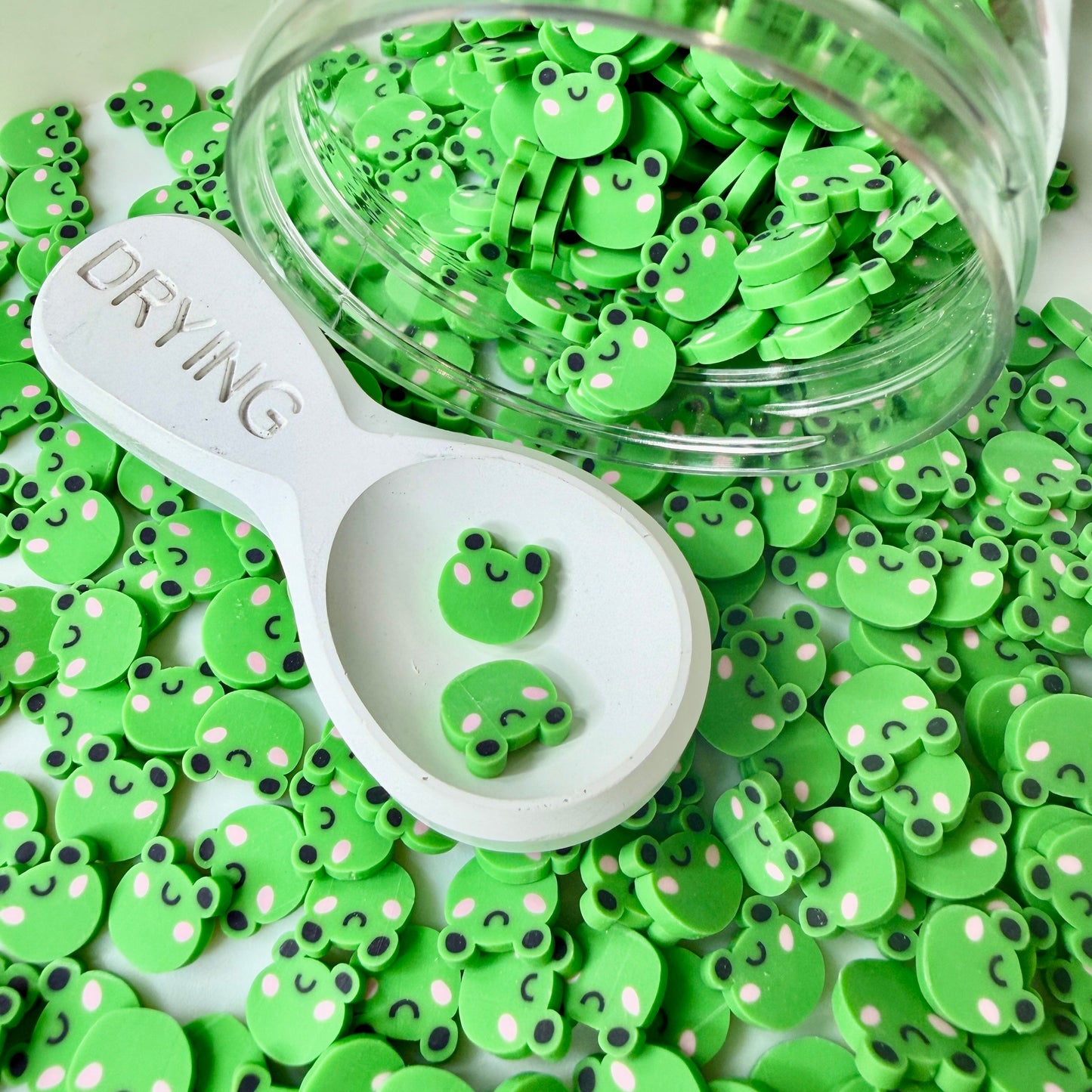10MM Happy Green Frog Polymer Clay Sprinkle (NOT EDIBLE) D52-14