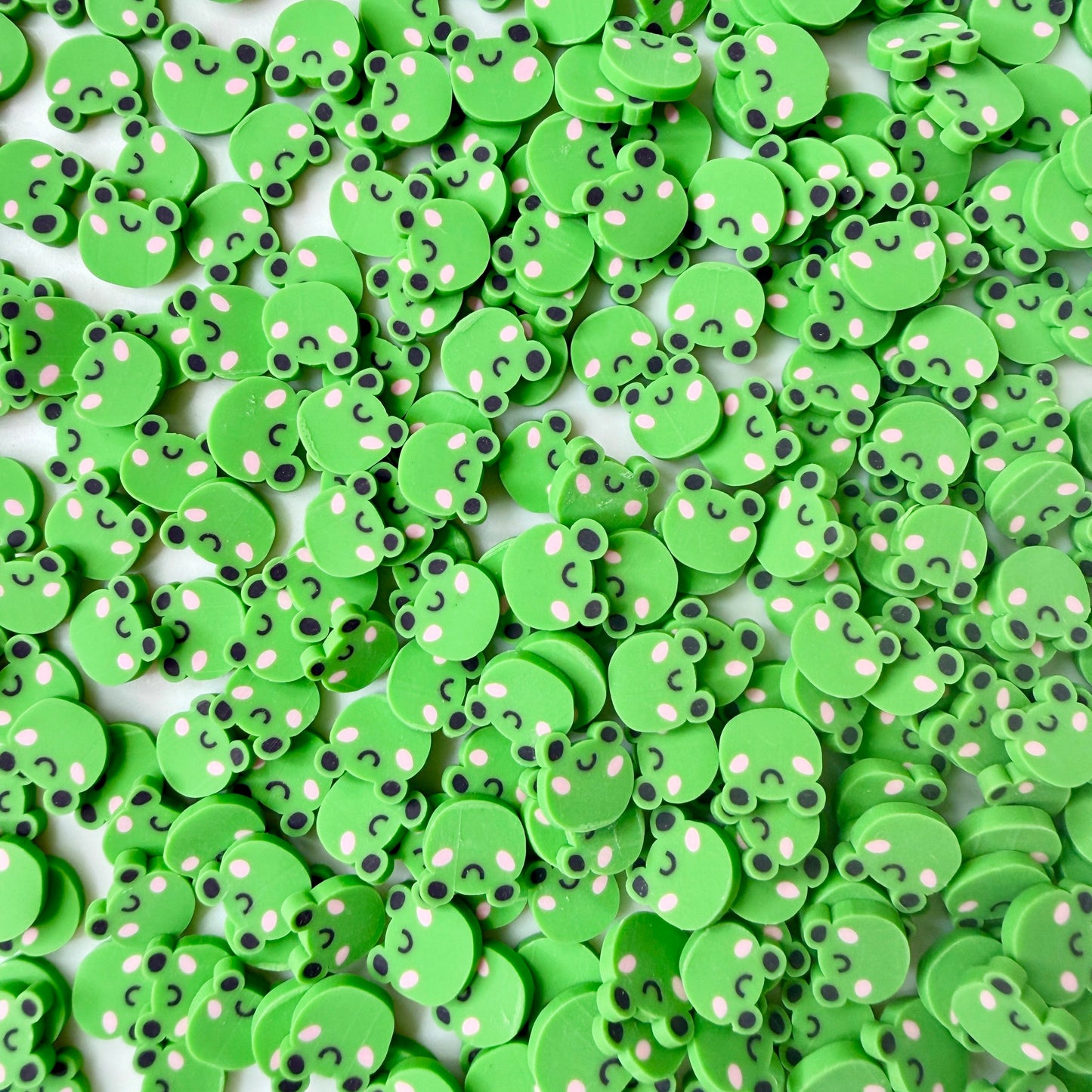 10MM Happy Green Frog Polymer Clay Sprinkle (NOT EDIBLE) D52-14
