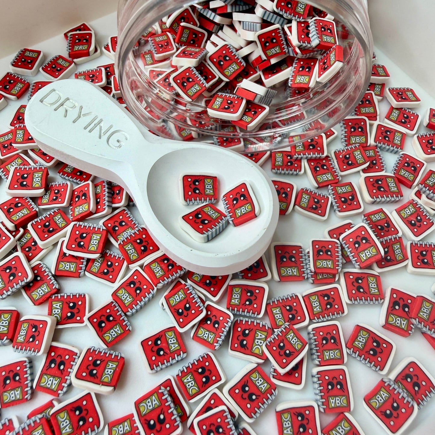 10MM Cute Red Notebook Polymer Clay Sprinkle (NOT EDIBLE) D52-19