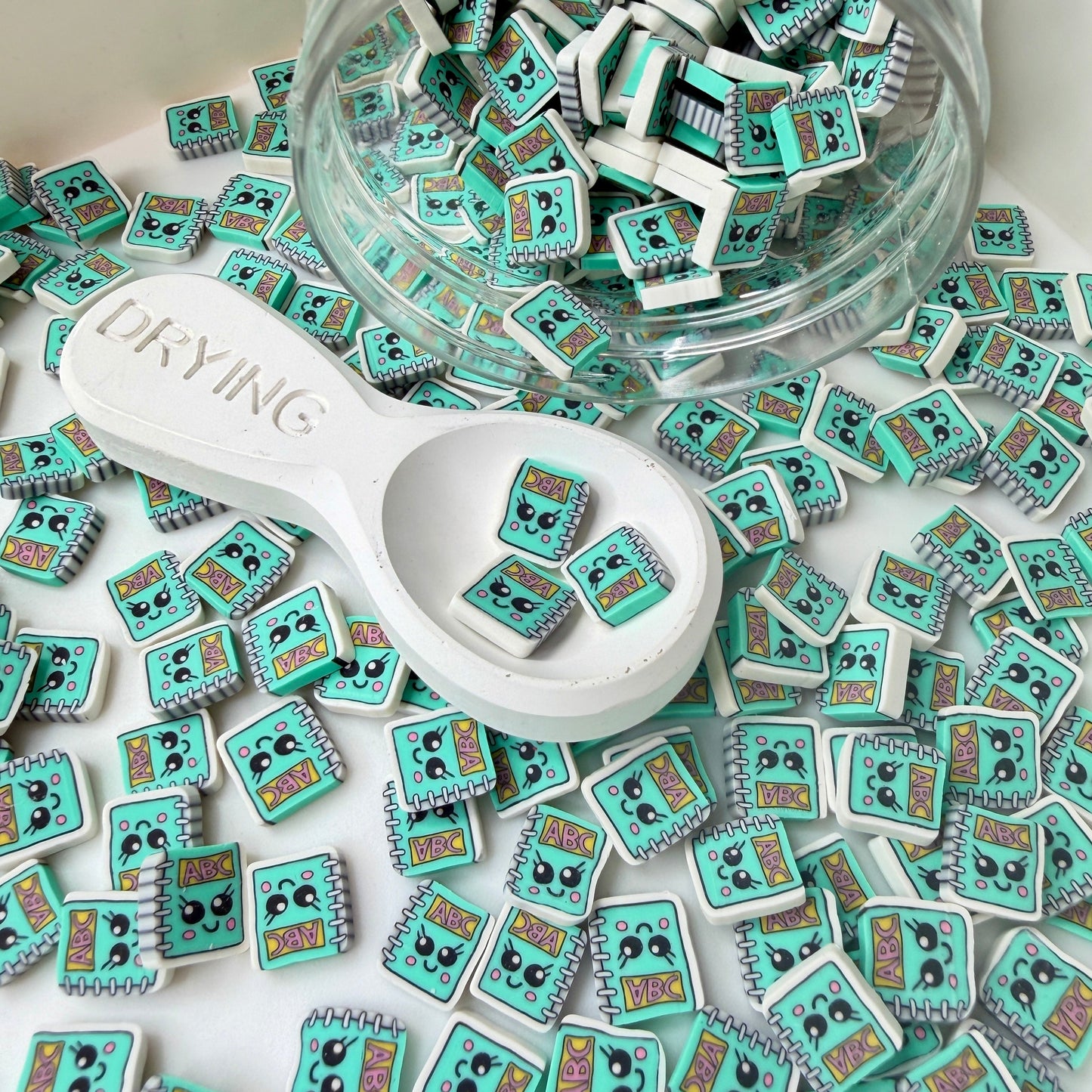 10MM Cute Mint Notebook Polymer Clay Sprinkle (NOT EDIBLE) D52-22