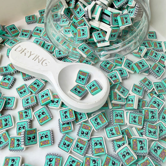 10MM Mint Notebook Polymer Clay Sprinkle (NOT EDIBLE) D52-22