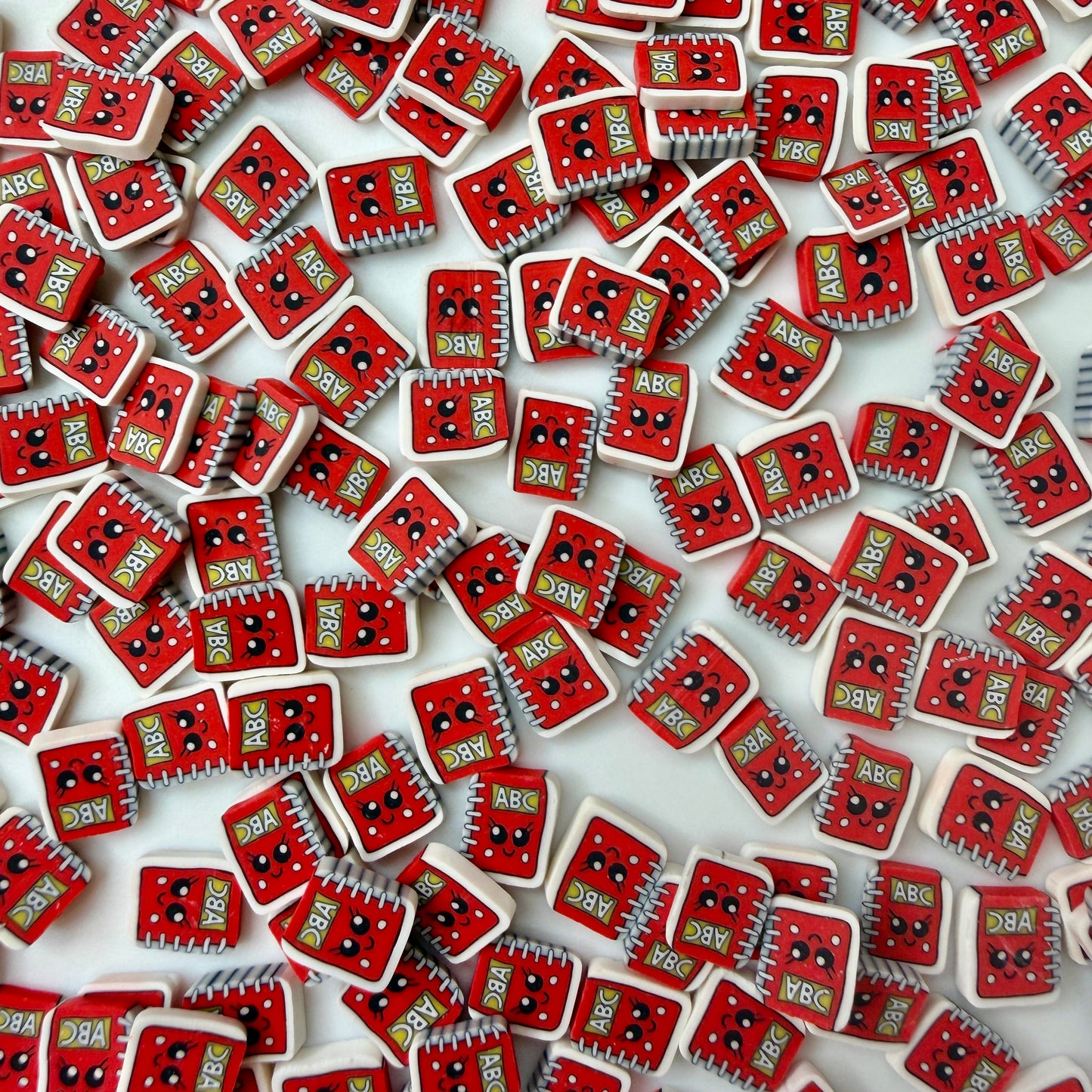 10MM Cute Red Notebook Polymer Clay Sprinkle (NOT EDIBLE) D52-19
