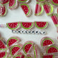 Chunky Watermelon Slice Enamel Acrylic Bead (15.5x26mm)