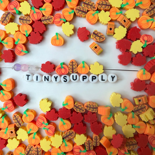 10MM Autumn Mix Themed Polymer Clay Beads
