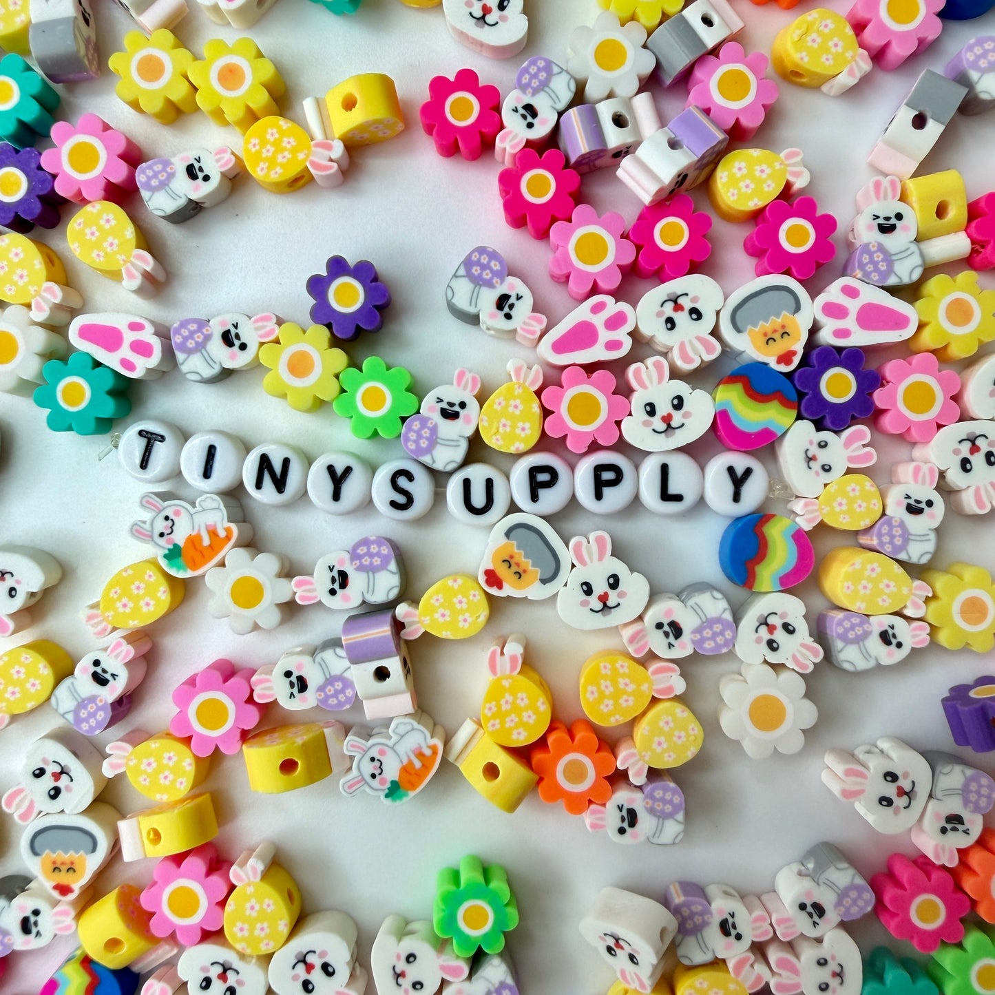 10MM Easter Mix Themed Polymer Clay Beads