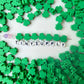 10MM Green Clover Themed Polymer Clay Beads