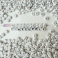 SILVER Letter A-Z Alphabet Individual Beads, White with Silver Letters (7MM)
