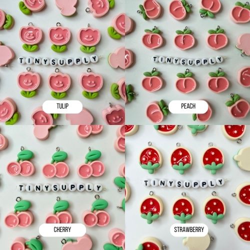 Mixed Theme Resin Charm (Bunny, Bear, Ice Cream, Cake, Fruit Themed)