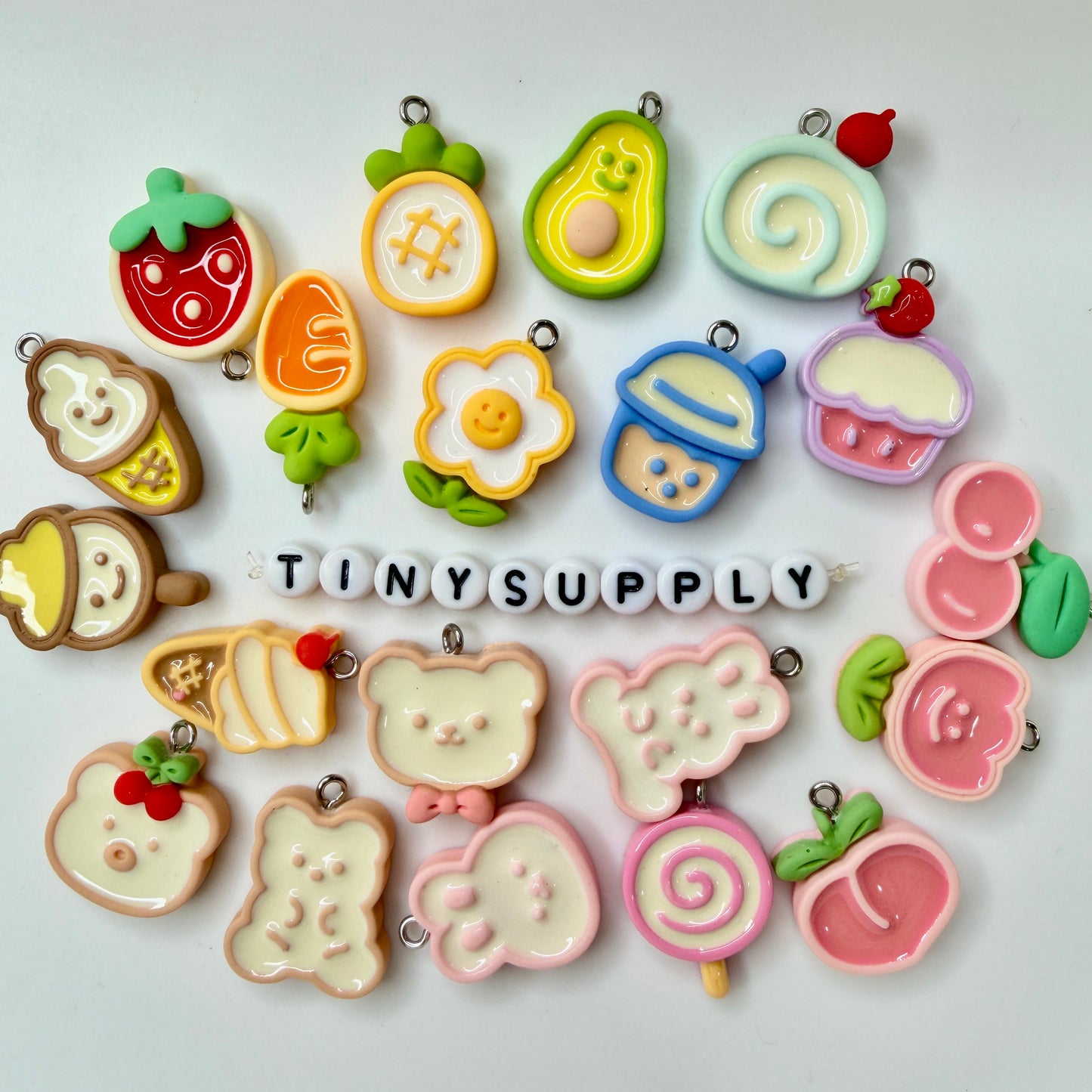 Mixed Theme Resin Charm (Bunny, Bear, Ice Cream, Cake, Fruit Themed)
