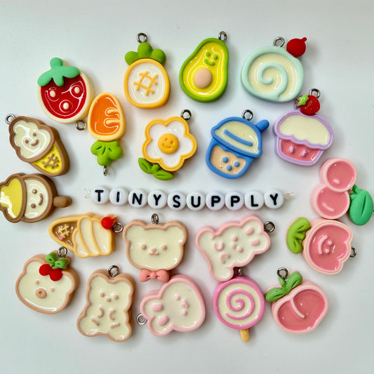 Mixed Theme Resin Charm (Bunny, Bear, Ice Cream, Cake, Fruit Themed)