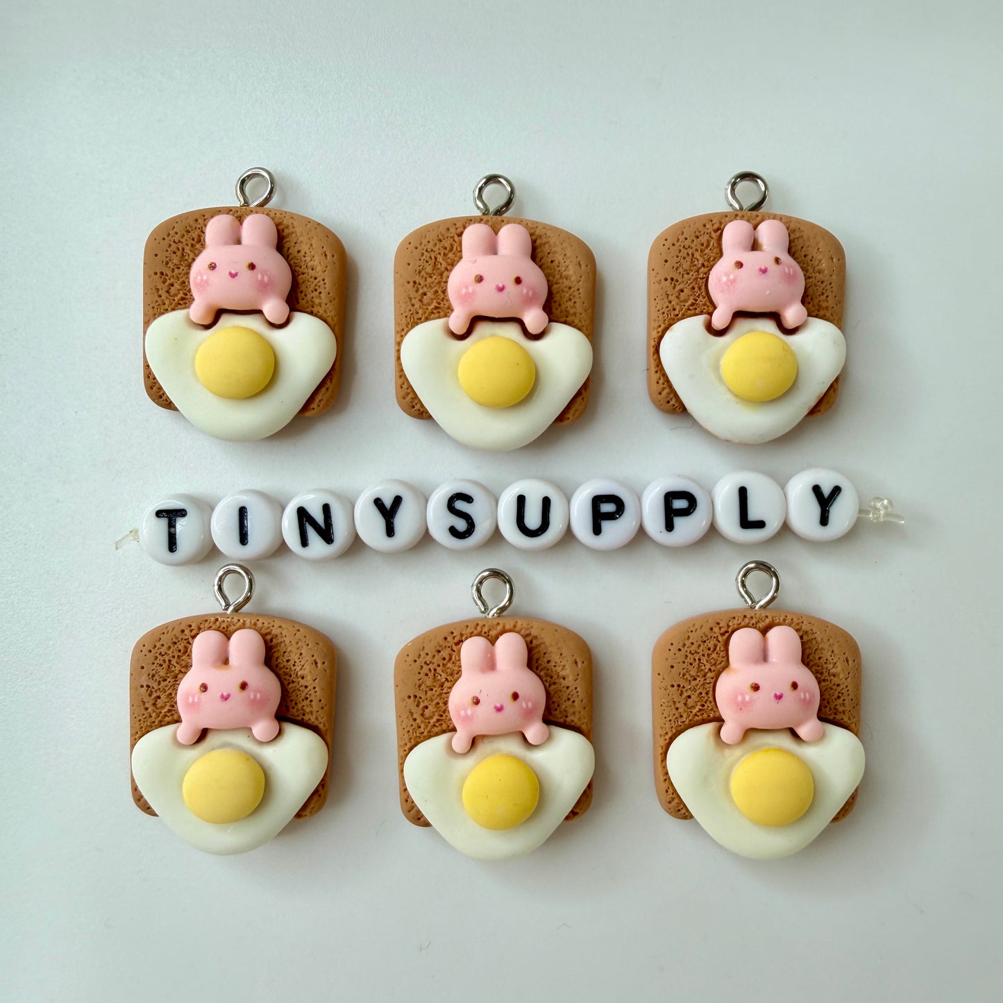 Bunny Themed Food Charms (Donuts, Ice Cream, Cupcake, Bread)