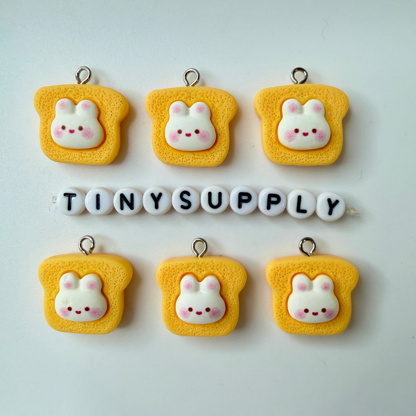Bunny Themed Food Charms (Donuts, Ice Cream, Cupcake, Bread)