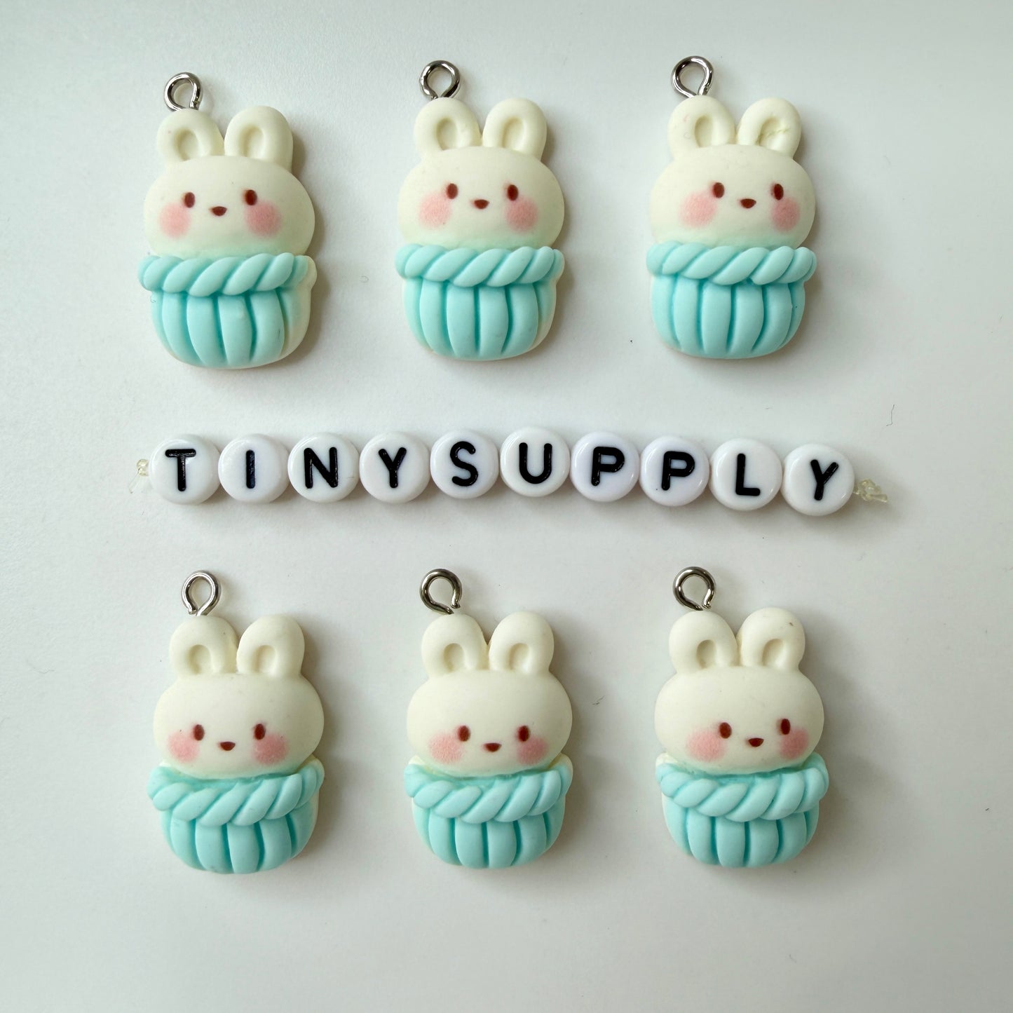 Bunny Themed Food Charms (Donuts, Ice Cream, Cupcake, Bread)