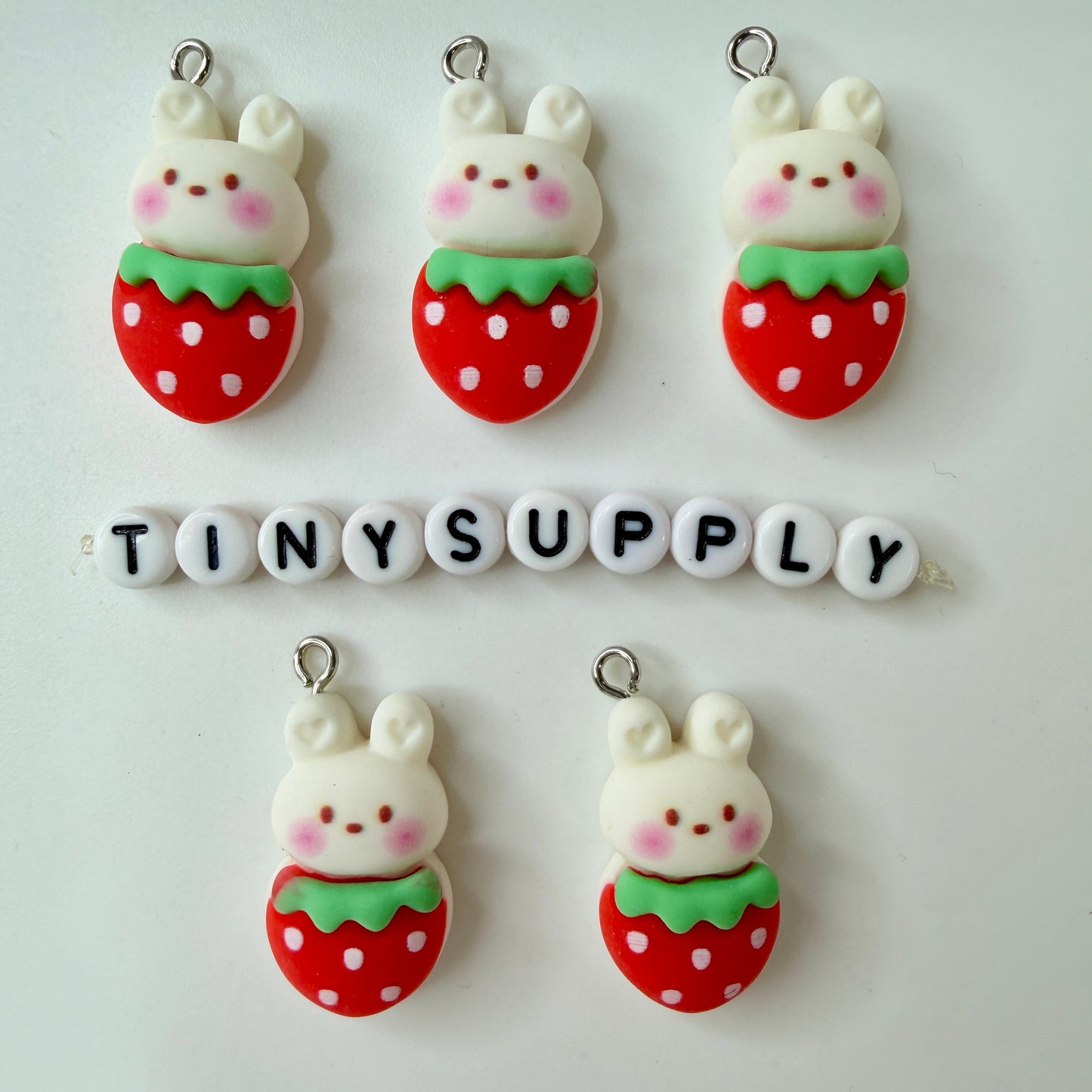 Bunny Themed Food Charms (Donuts, Ice Cream, Cupcake, Bread)