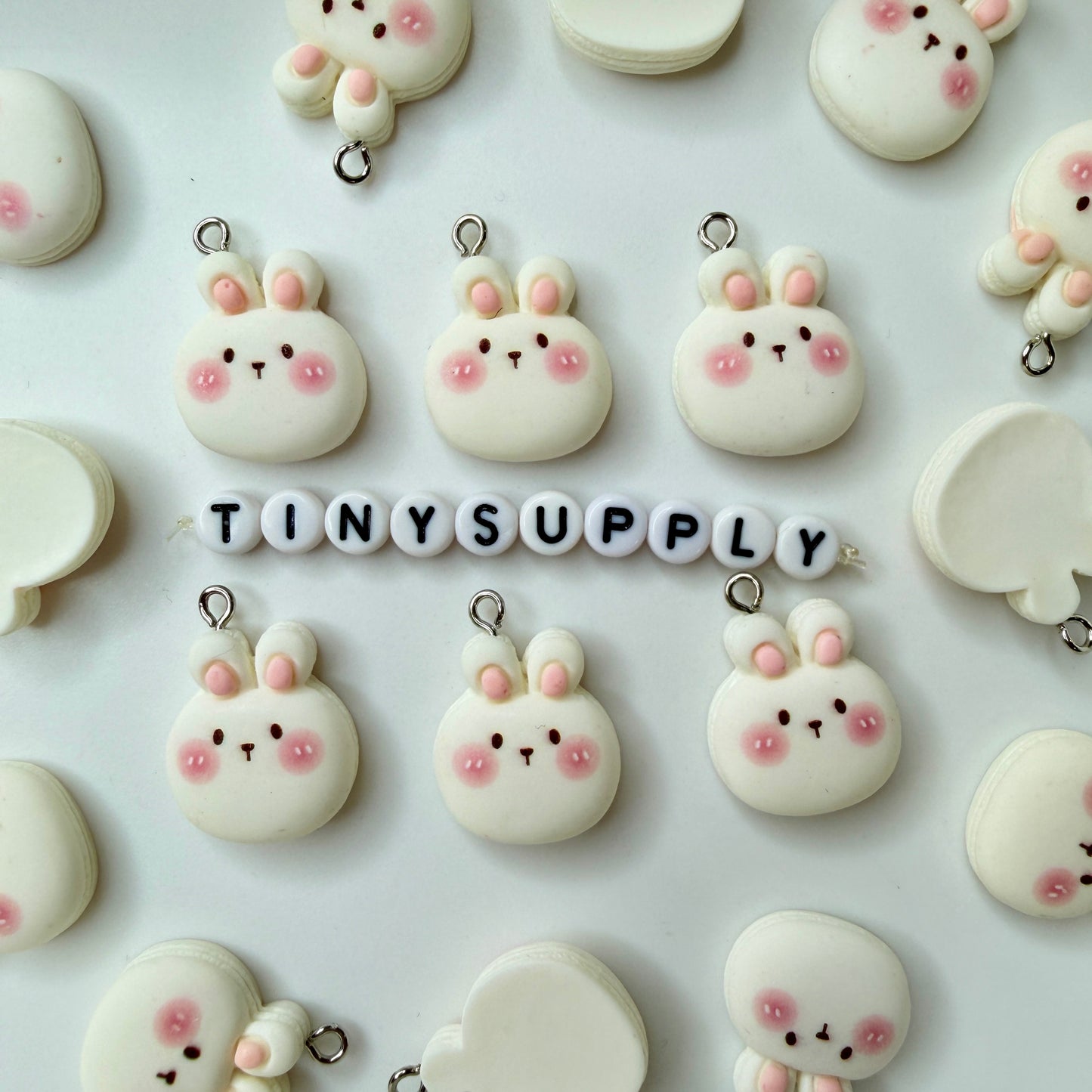 Bunny Themed Food Charms (Donuts, Ice Cream, Cupcake, Bread)