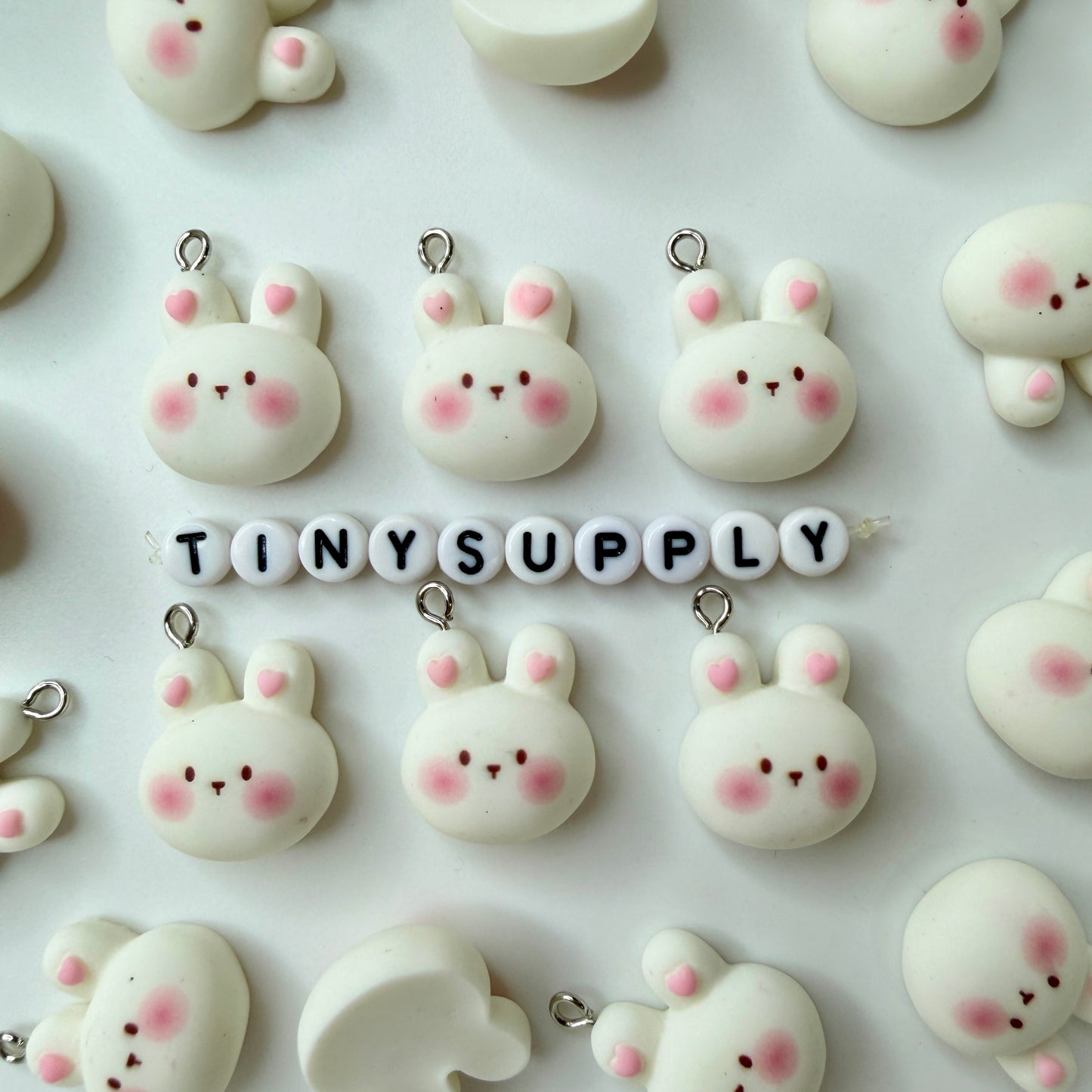 Bunny Themed Food Charms (Donuts, Ice Cream, Cupcake, Bread)