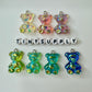 AB Colored Iridescent Bear Charms (21mm x 17mm)