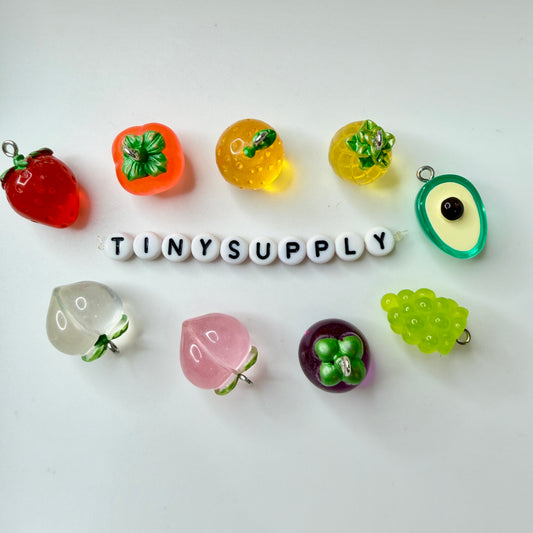 Acrylic Fruit Themed Charm Pendant