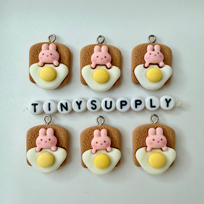 Bunny Themed Food Charms (Donuts, Ice Cream, Cupcake, Bread)