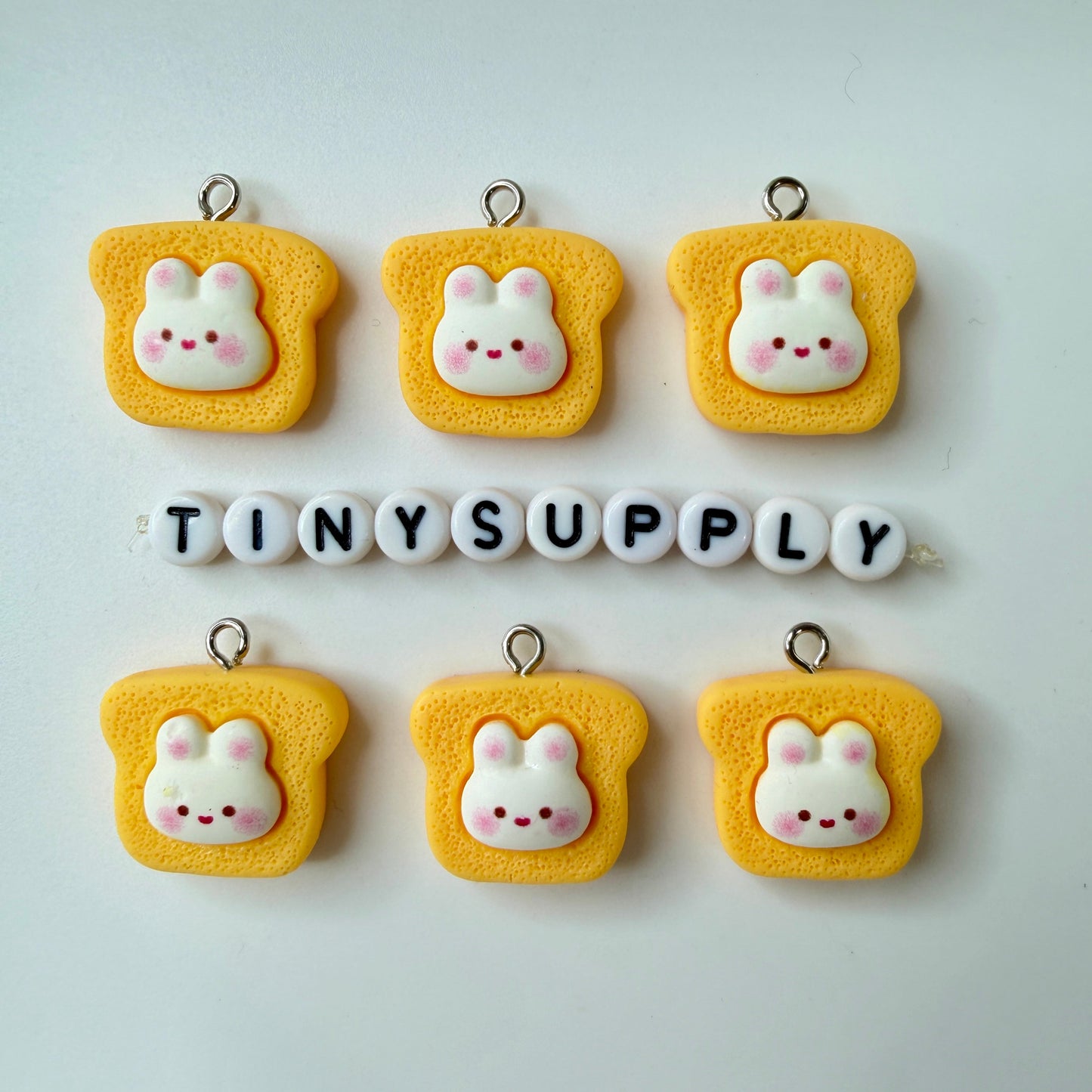 Bunny Themed Food Charms (Donuts, Ice Cream, Cupcake, Bread)
