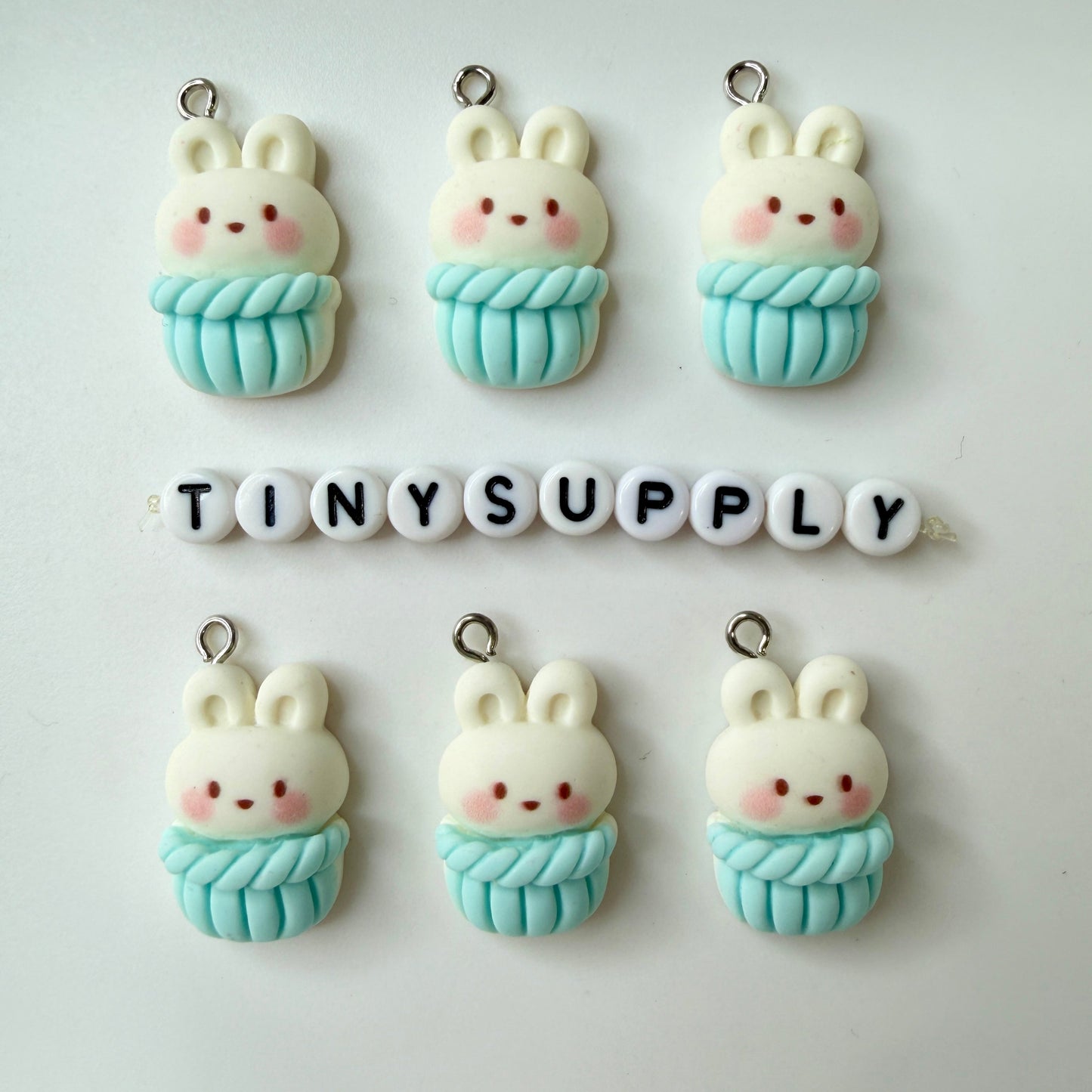 Bunny Themed Food Charms (Donuts, Ice Cream, Cupcake, Bread)