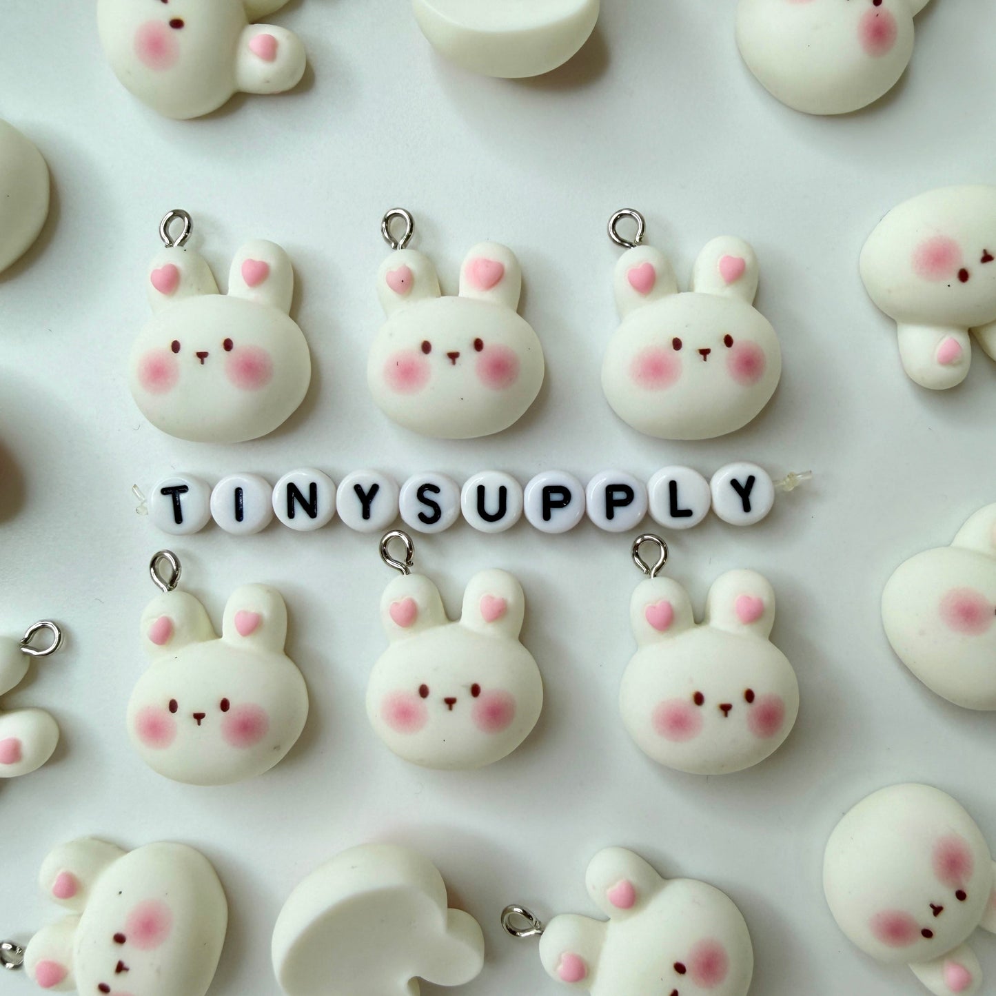 Bunny Themed Food Charms (Donuts, Ice Cream, Cupcake, Bread)