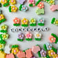 Five Petal Full Stem Flower, Floral Themed Flatback (Random Mix, 1.6CM x 1.2CM)