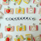 13MM x 20MM Transparent Matte Carrot, Strawberry, Bunny Wrapped Candy Charm