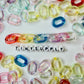 AB Transparent Rainbow Colored Acrylic Plastic Chain Links Pieces (20mm x 14mm)