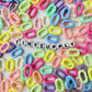 Neon Colored Acrylic Plastic Chain Links Pieces (14mm x 9mm)