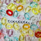 Transparent Rainbow Colored Acrylic Plastic Links (20mm x 14mm / 27mm x 17mm)