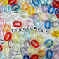 Transparent Rainbow Colored Acrylic Plastic Chain Links(16mm x 11mm)