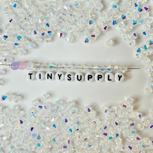 5MM Clear AB Bicone Glass Bead