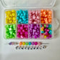 8MM Bright Colored Heart Bead Set (240 beads)