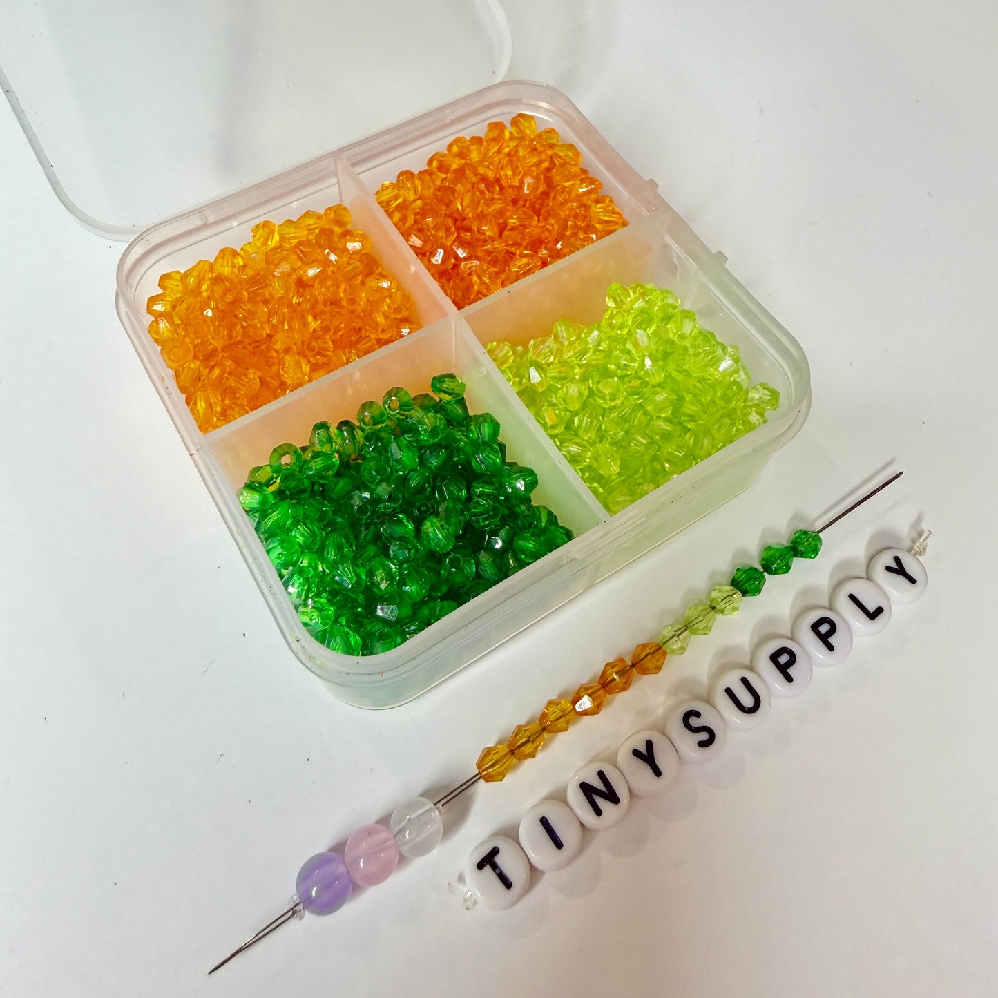4MM Bicone Mix Color Themed Acrylic Bead Sets (1200 beads/box)