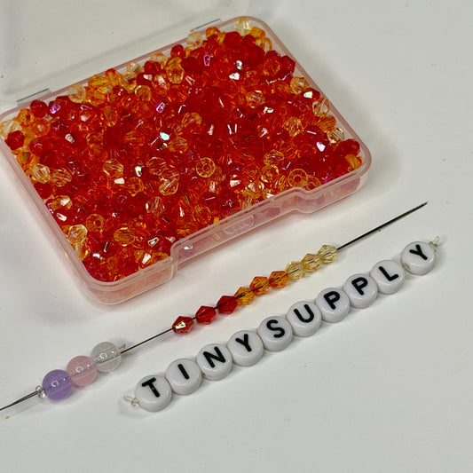 4MM Bicone Transparent Mix Themed Acrylic Bead Sets (500 beads/box)