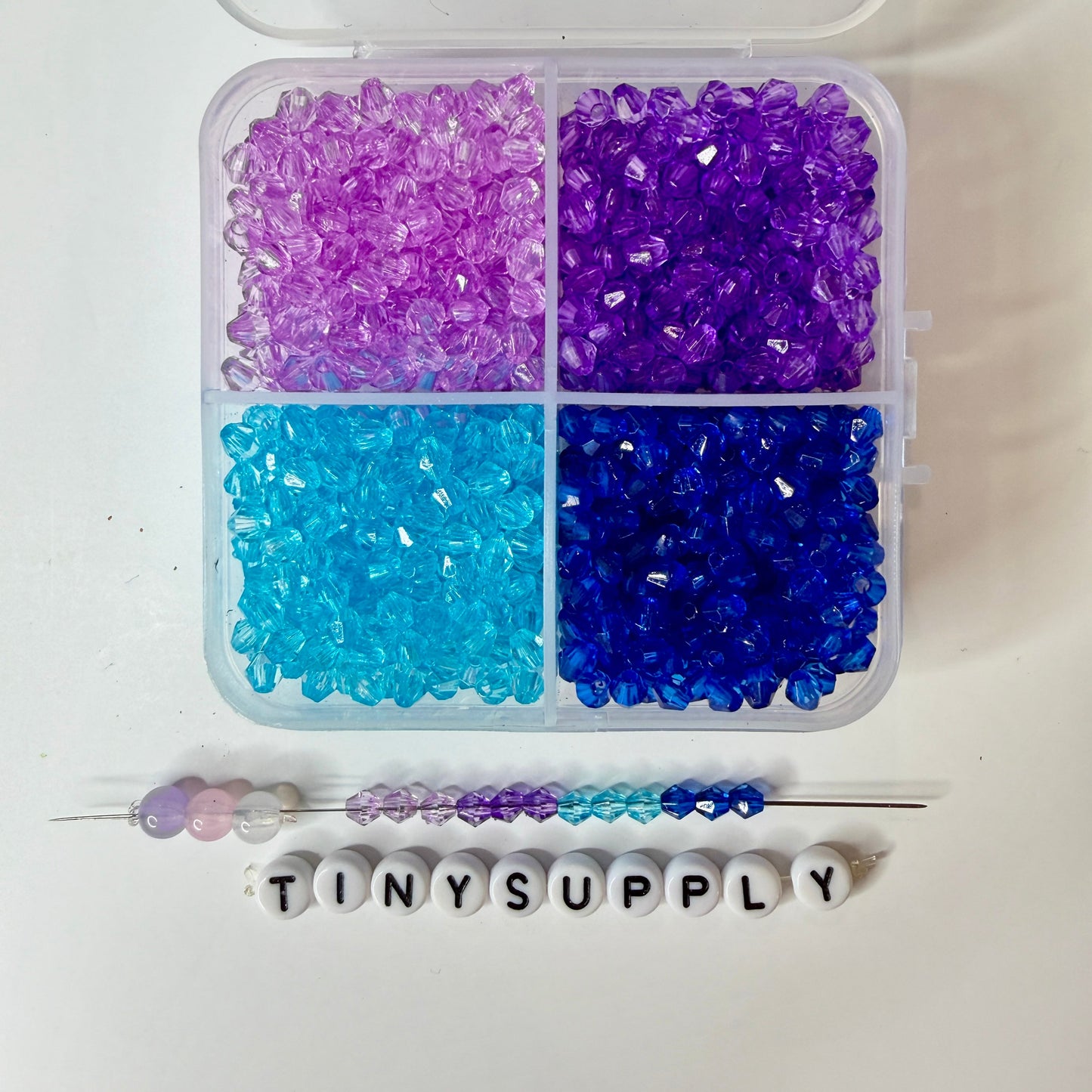 4MM Bicone Mix Color Themed Acrylic Bead Sets (1200 beads/box)