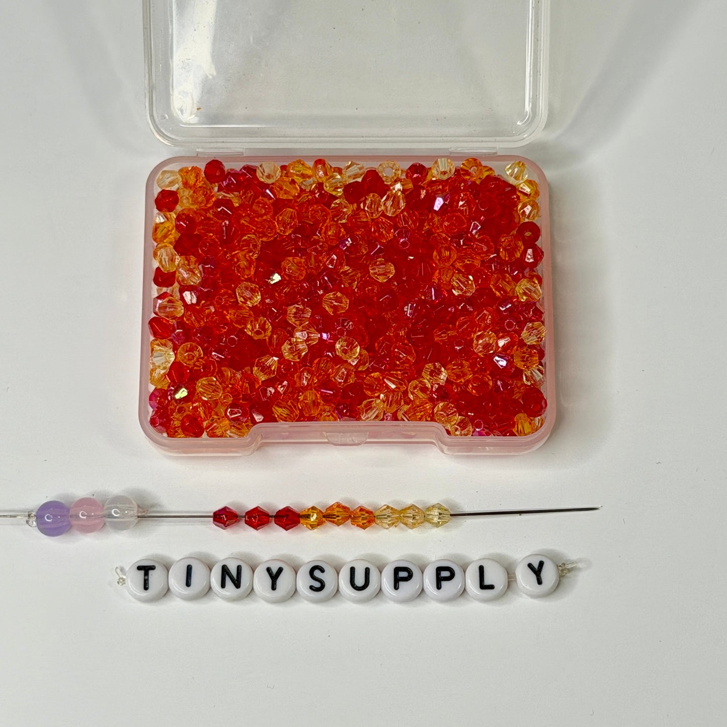 4MM Bicone Transparent Mix Themed Acrylic Bead Sets (500 beads/box)