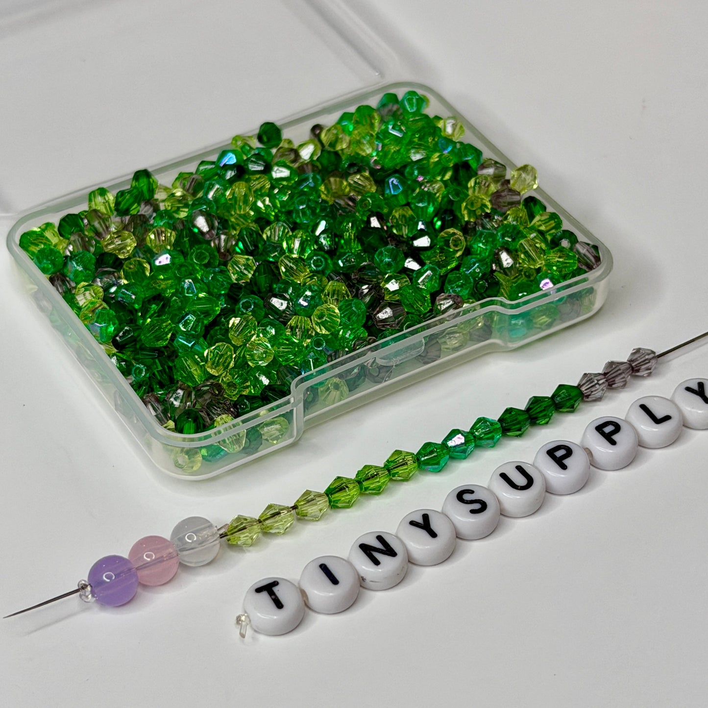 4MM Bicone Transparent Mix Themed Acrylic Bead Sets (500 beads/box)