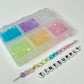 6MM Bicone Transparent Macaron Color Acrylic Bead Set (360 beads/box)