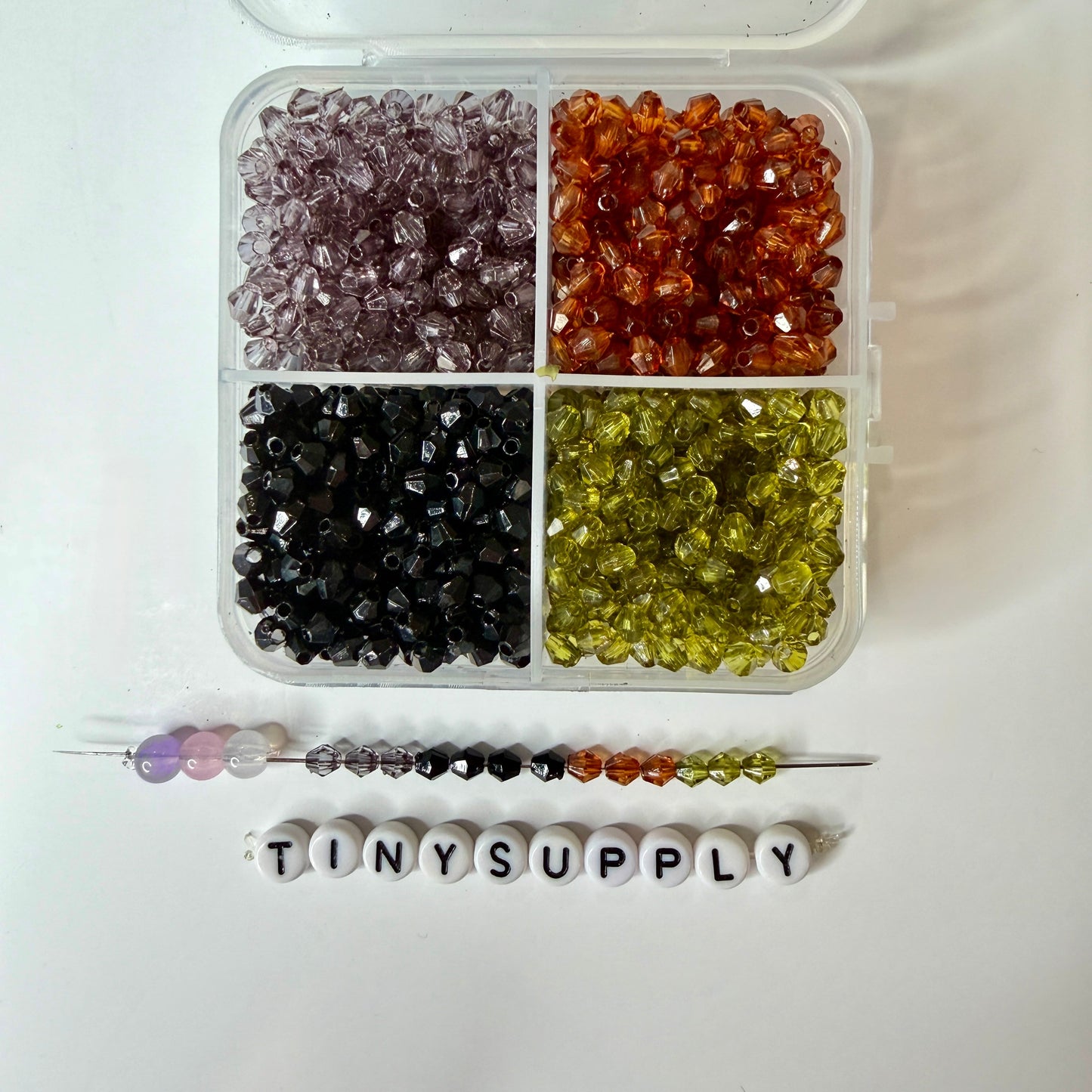 4MM Bicone Mix Color Themed Acrylic Bead Sets (1200 beads/box)