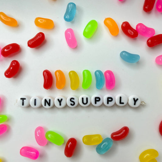 FAKE Small Jelly Bean, Candy Themed Cabochons (No Eyepins)