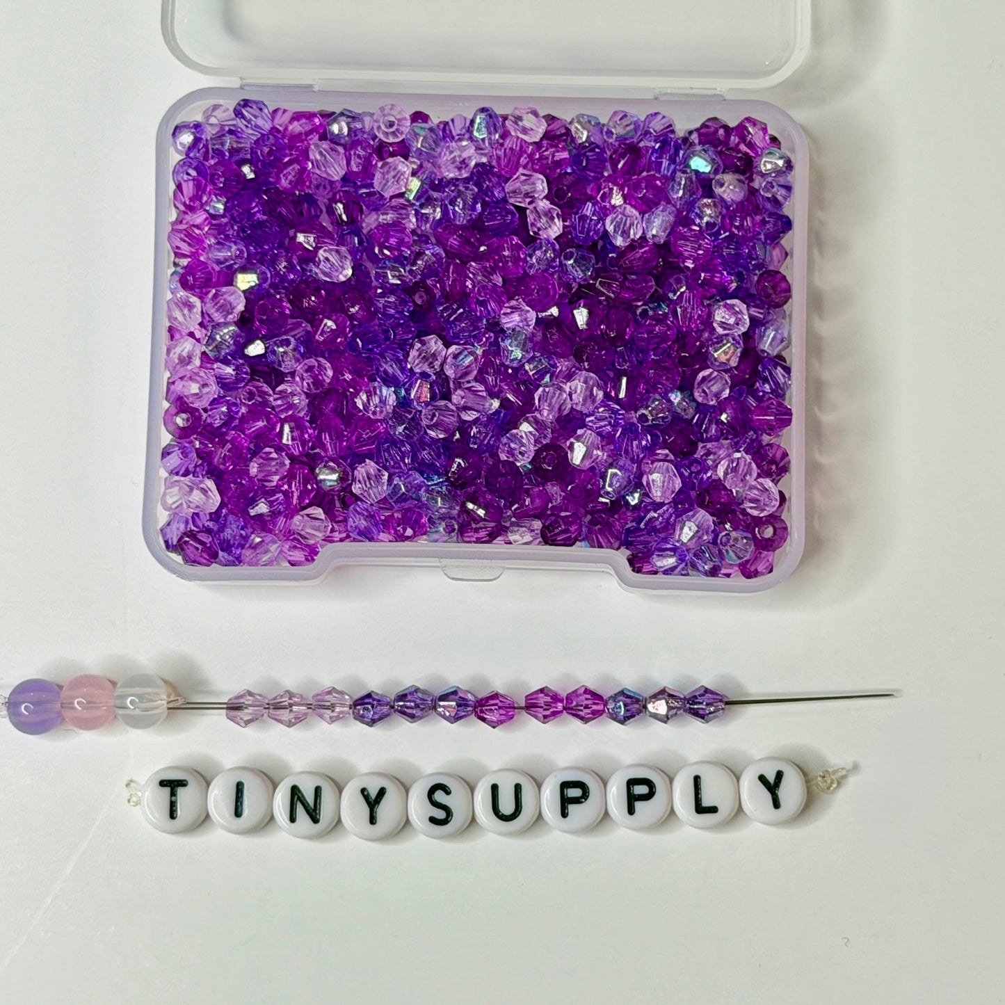 4MM Bicone Transparent Mix Themed Acrylic Bead Sets (500 beads/box)