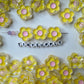 Chunky Flower Enamel Acrylic Bead (18x24mm)